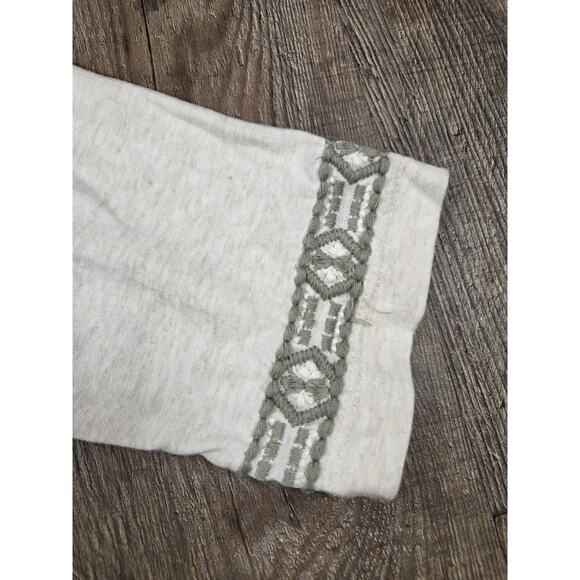 Karyn Seo Top Medium Tan Embroidered Floral Handmade Blouse Shirt - Picture 5 of 6